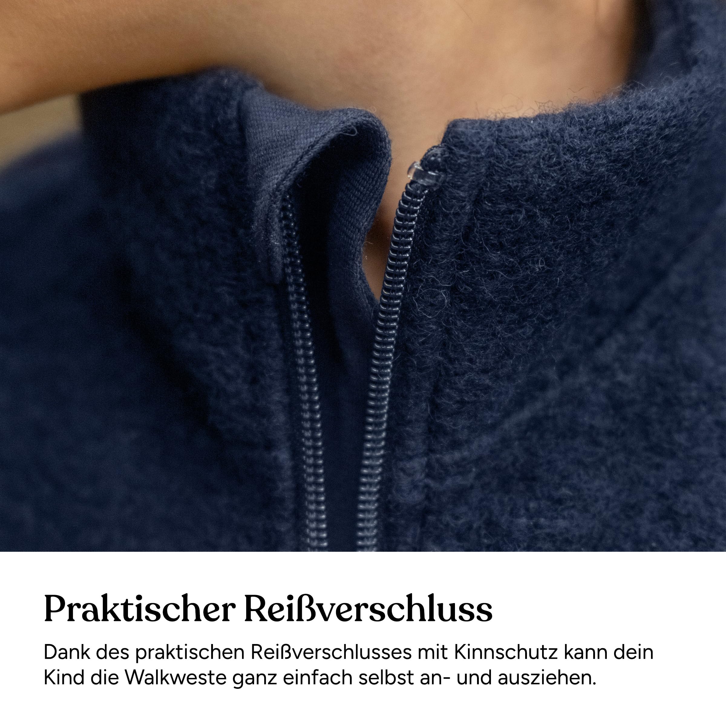 Ehrenkind ® Walkweste für Kinder aus Bio-Schurwolle | Kinderweste Gr. 74/80 | Weste Kinder in Anthrazit für Mädchen und Jungen | Kinderkleidung | Baby Weste