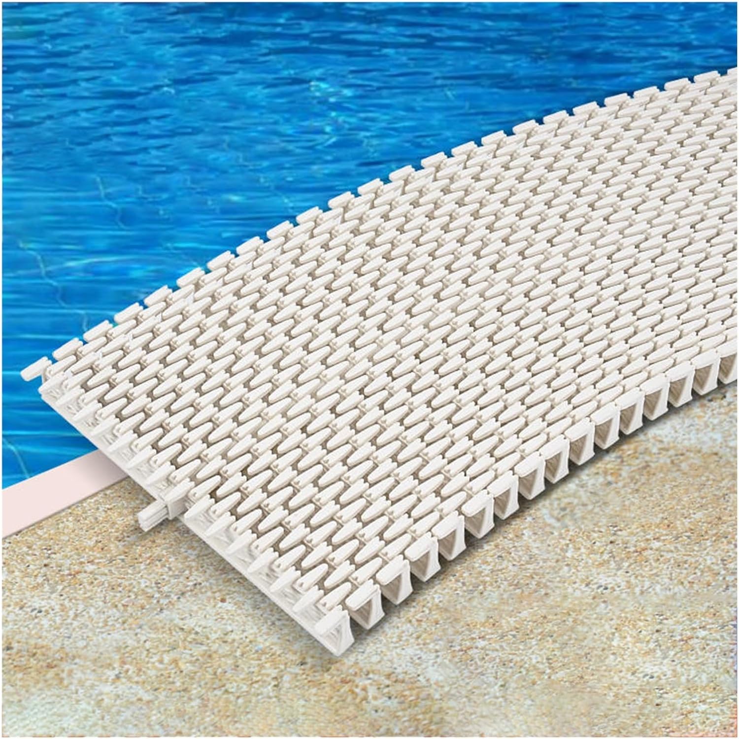 Drain Grate, Durable PP Channel Grate, Swimming Pool Drainage Overflow Grate, Outlet Drain Grating Cover for Sewer Gutter(Width30cm-1PCS), White, 66882
