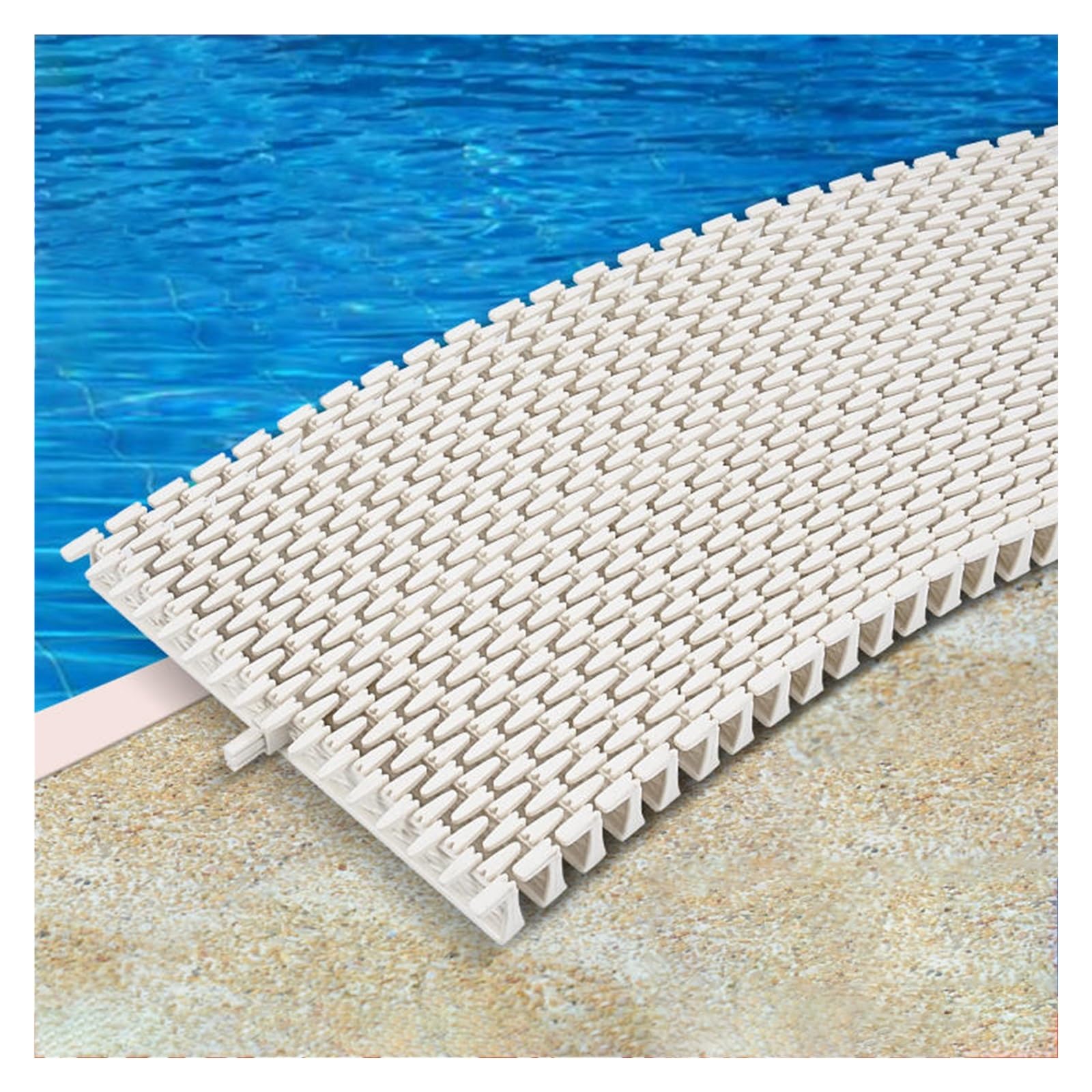 Durable 18cm Pool Drain Grate Heavy-Duty PP Overflow Solution Reliable White Channel Drainage for Pools Gutters and Sewers - Efficient Water Management System