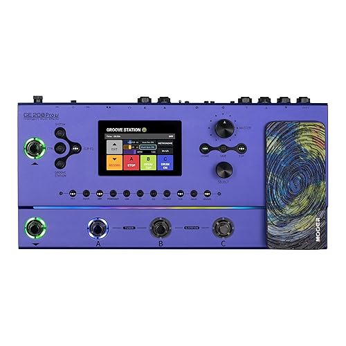 MOOER GE200 Pro Li Amp Modelling Guitar Multi Effects Pedal, Battery Powered, All in One Guitar Processor for Live Show and Studio Recording
