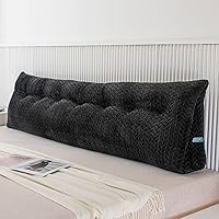 Vista 22 de Cabecera triangular grande, respaldo de cuña y soporte de posicionamiento, almohadas de lectura, almohadas de cuña para cama de día con funda