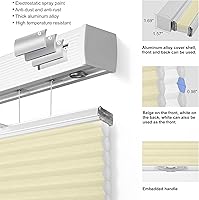 Vista 3 de Boolegon Persianas celulares con filtro de luz para ventanas cortadas a medida, color beige