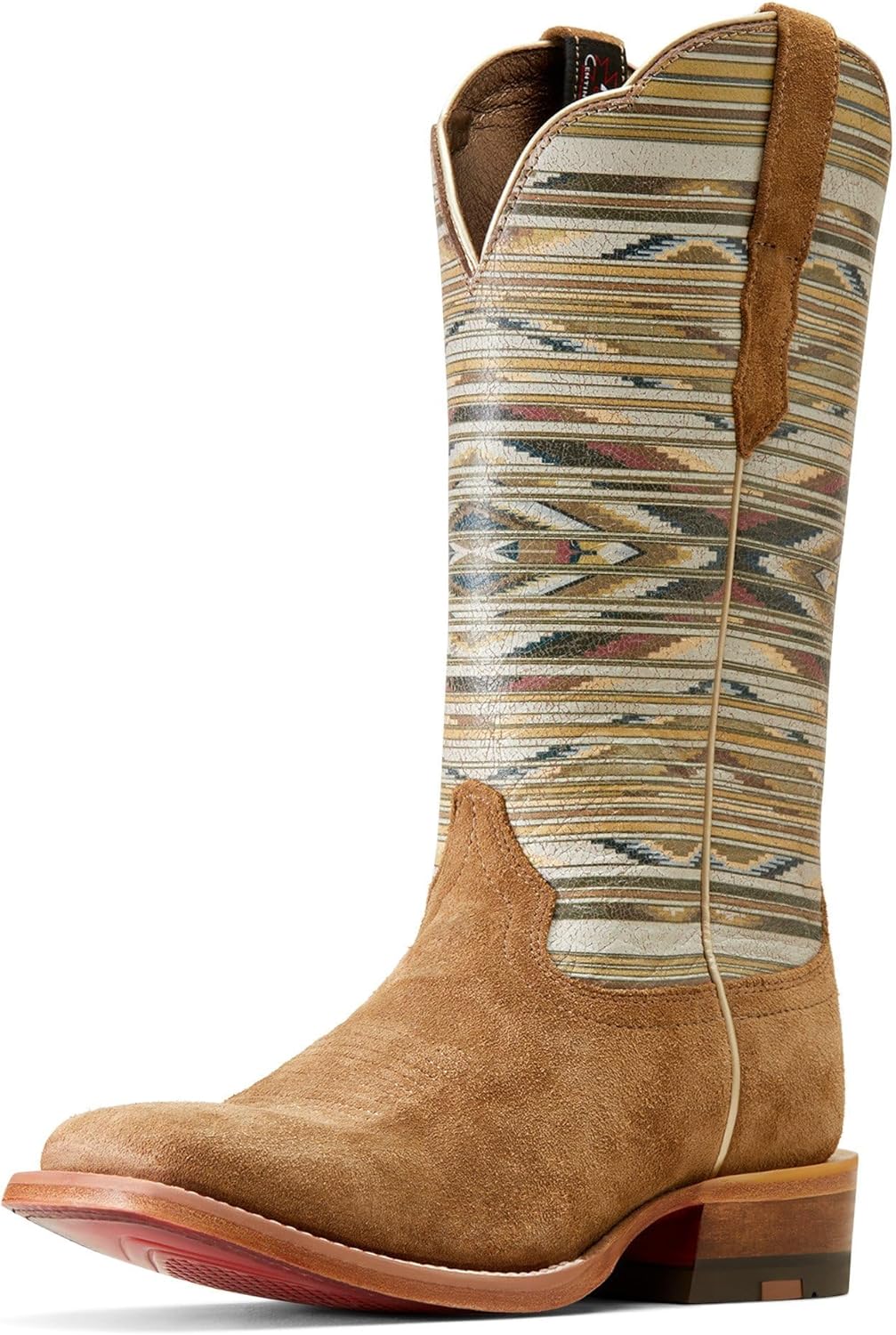 ARIAT Women's Frontier Chimayo Western Boot, Dijon Roughout/Santa Fe Mustard, 6