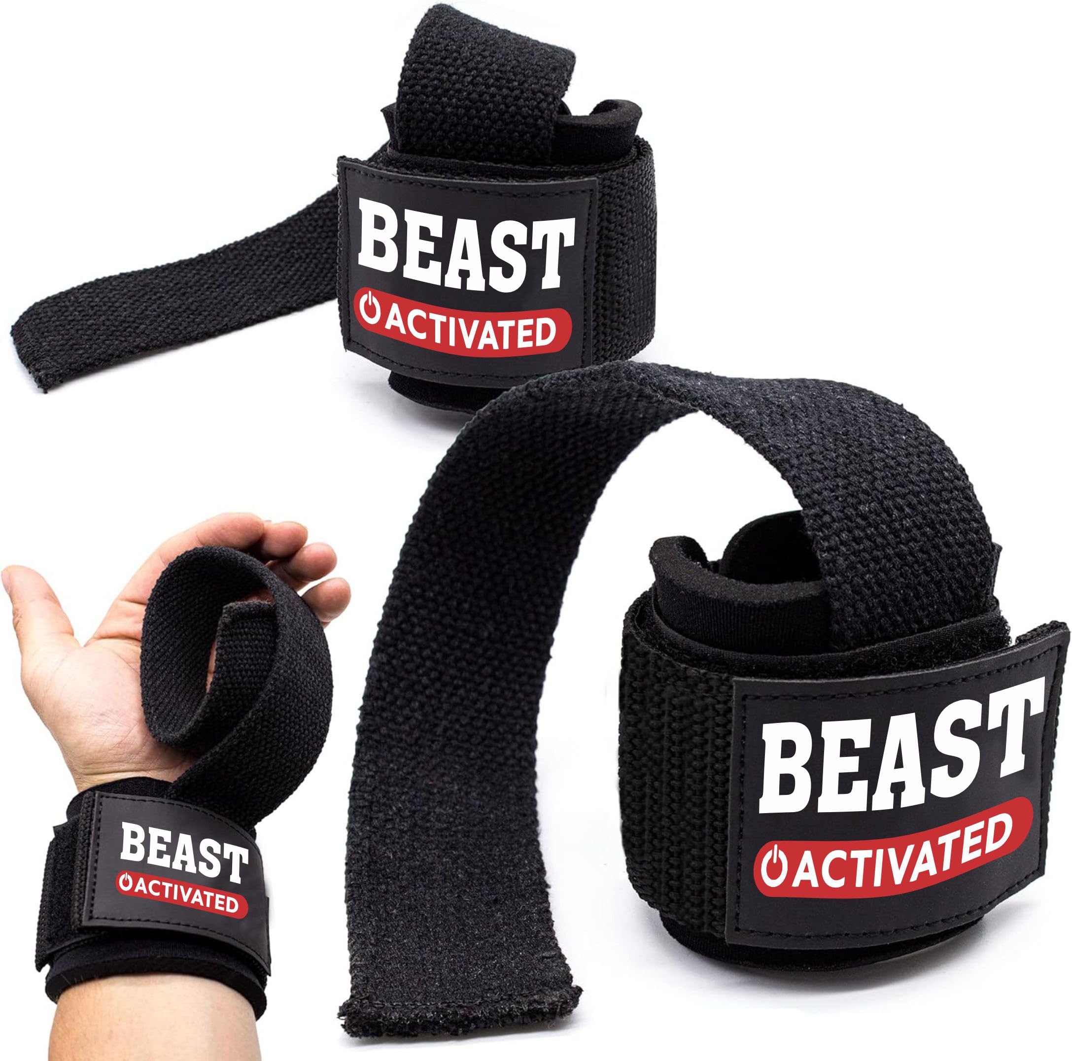 EasyHealth Beast Activated Deadlift Weight lifting Wrist Straps For Gym Hand Grips Band Support With Soft Cushioned Padding And Long Straps, For Max Grip And Barbell Stability (B0CXXC73QY) Amazon Price History, Amazon Price Tracker