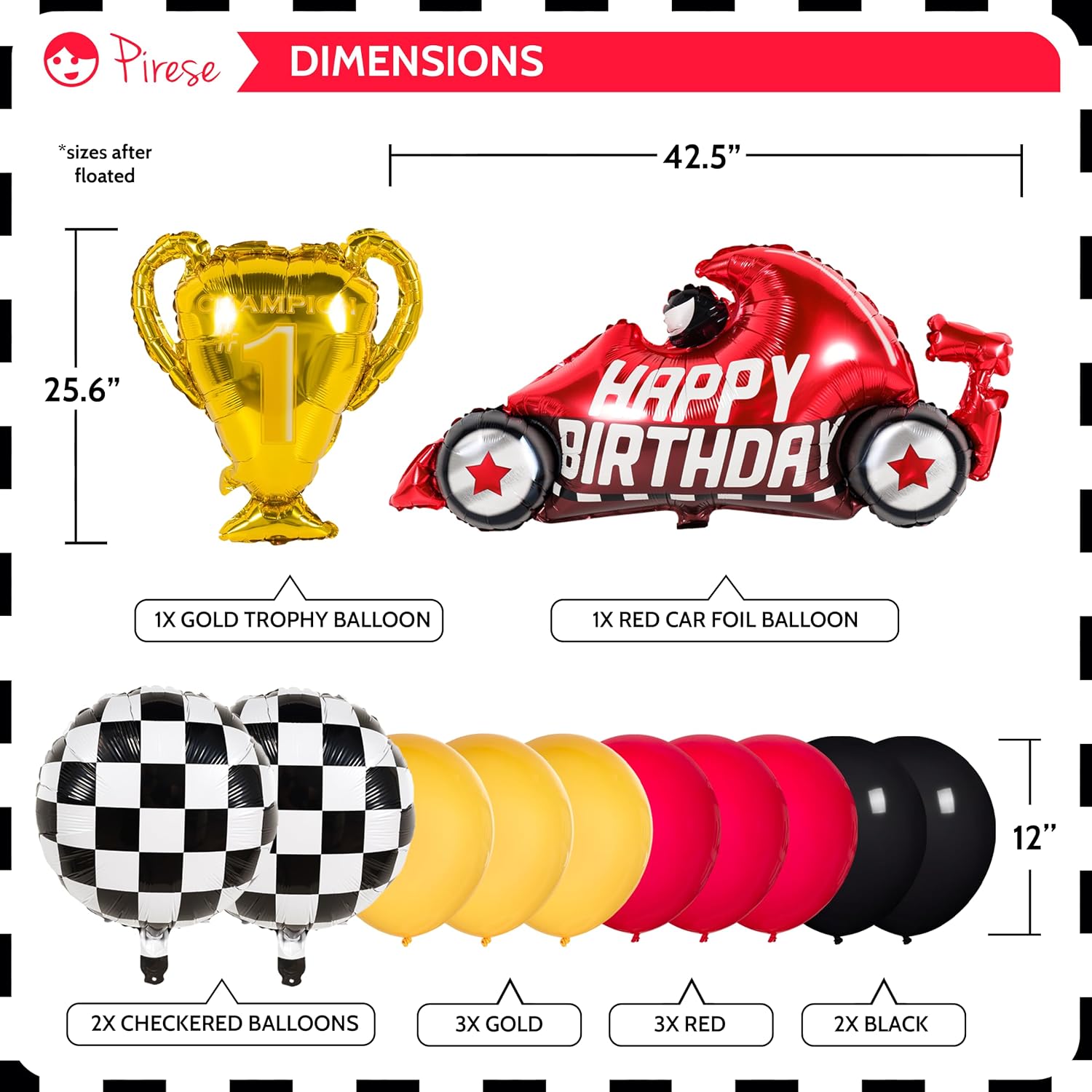 Pirese Formula 1 Birthday Decorations, Race Car Birthday Party Decorations