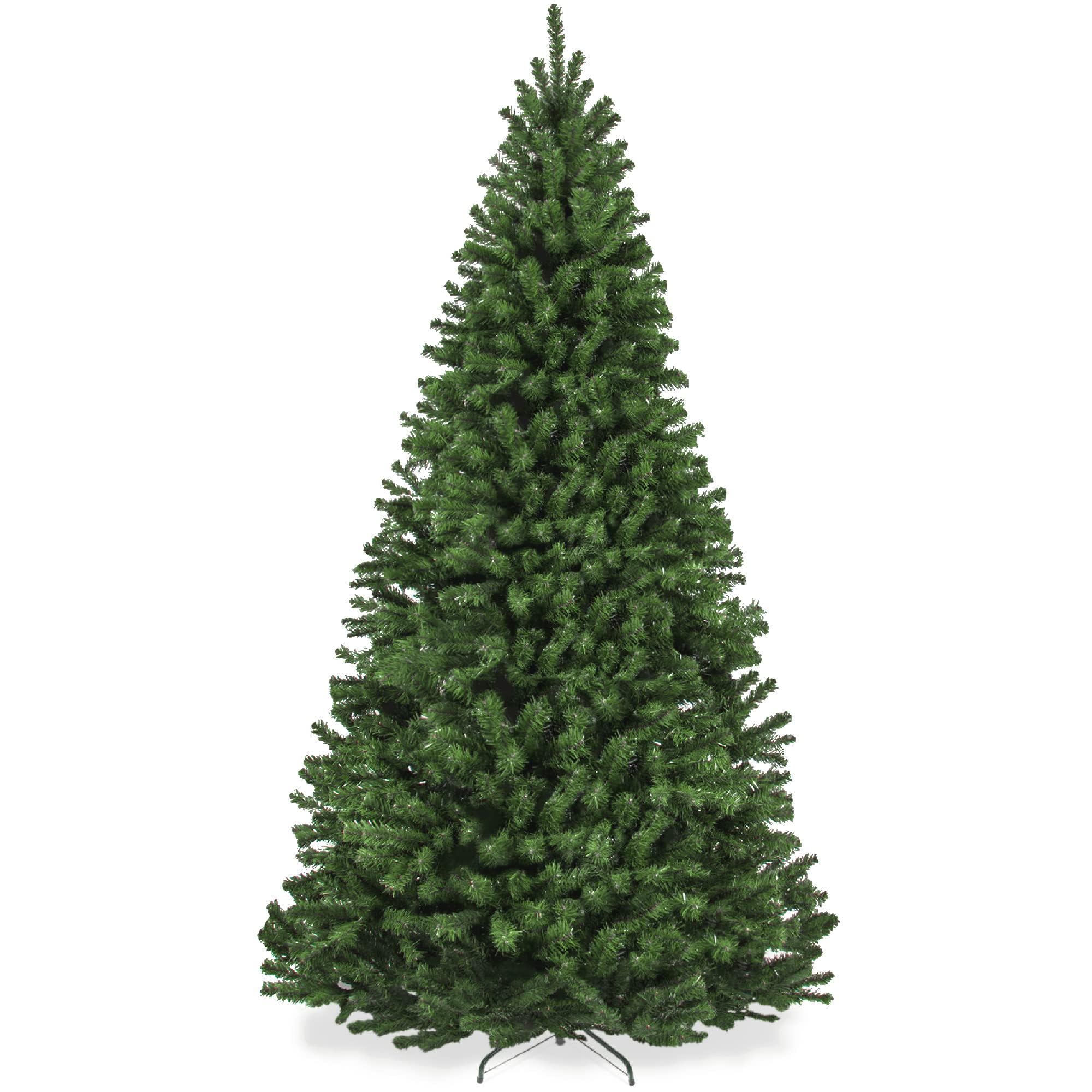 NIBEMINENT Christmas Tree 9ft Real Pine Needles Artificial Christmas Trees 270CM with 2000 Full Branches Tips Xmas Tree for Home and Office,Easy Assembly Metal Stand
