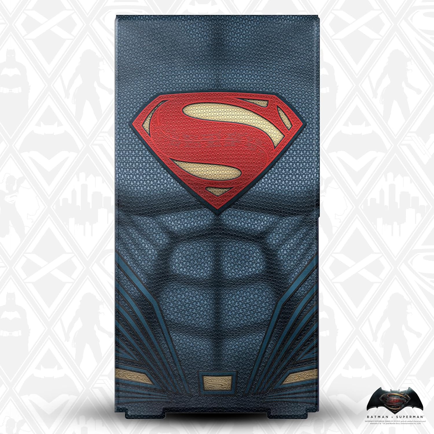 Head Case Designs Officially Licensed Batman V Superman: Dawn of Justice Superman Costume Graphics Game Console Wrap and Game Controller Skin Bundle Compatible With Xbox Series X