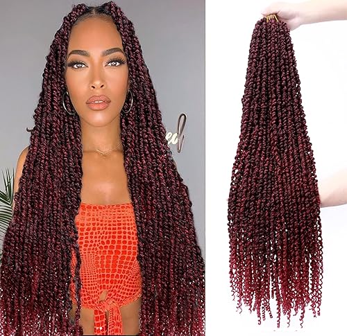 Miniatura 25 de Cabello Corto PassionTwist de 8 Pulgadas Cabello Pre-retorcido Passion Twists Cabello de Ganchillo Pre-enrollado Cabello Rizado de Ganchillo para 1b