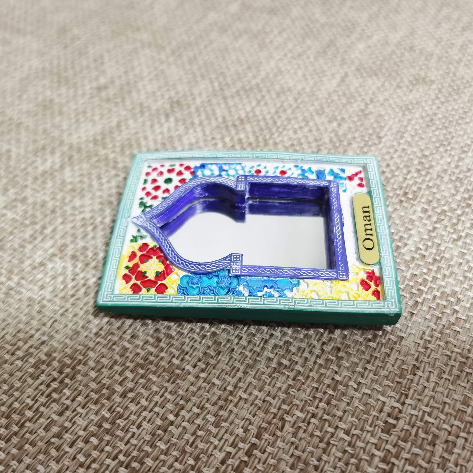 Oman Mini Specchio Oman Calamita Frigorifero Magnete Decorazione Magnete Magnete Adesivo Souvenir Resina Artigian