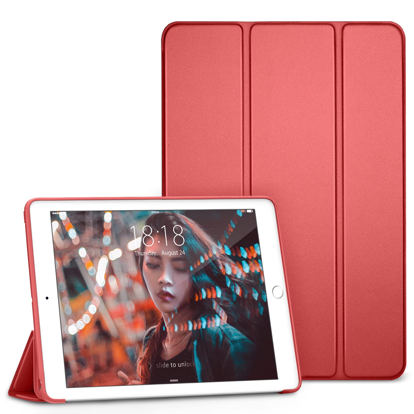 DTTO Case Compatible with iPad 9th/ 8th/ 7th Generation 10.2 Inch, Lightweight Soft TPU Back for iPad 10.2 Inch (2021/2020/2019) [Auto Wake/Sleep +
