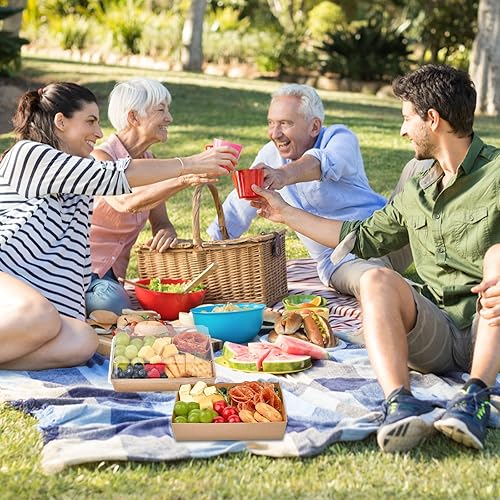 Miniatura 6 de Ocmoiy Cajas de charcutería de 7 x 5 pulgadas con tapas transparentes, paquete de 50 cajas de papel para panadería con ventana, recipientes