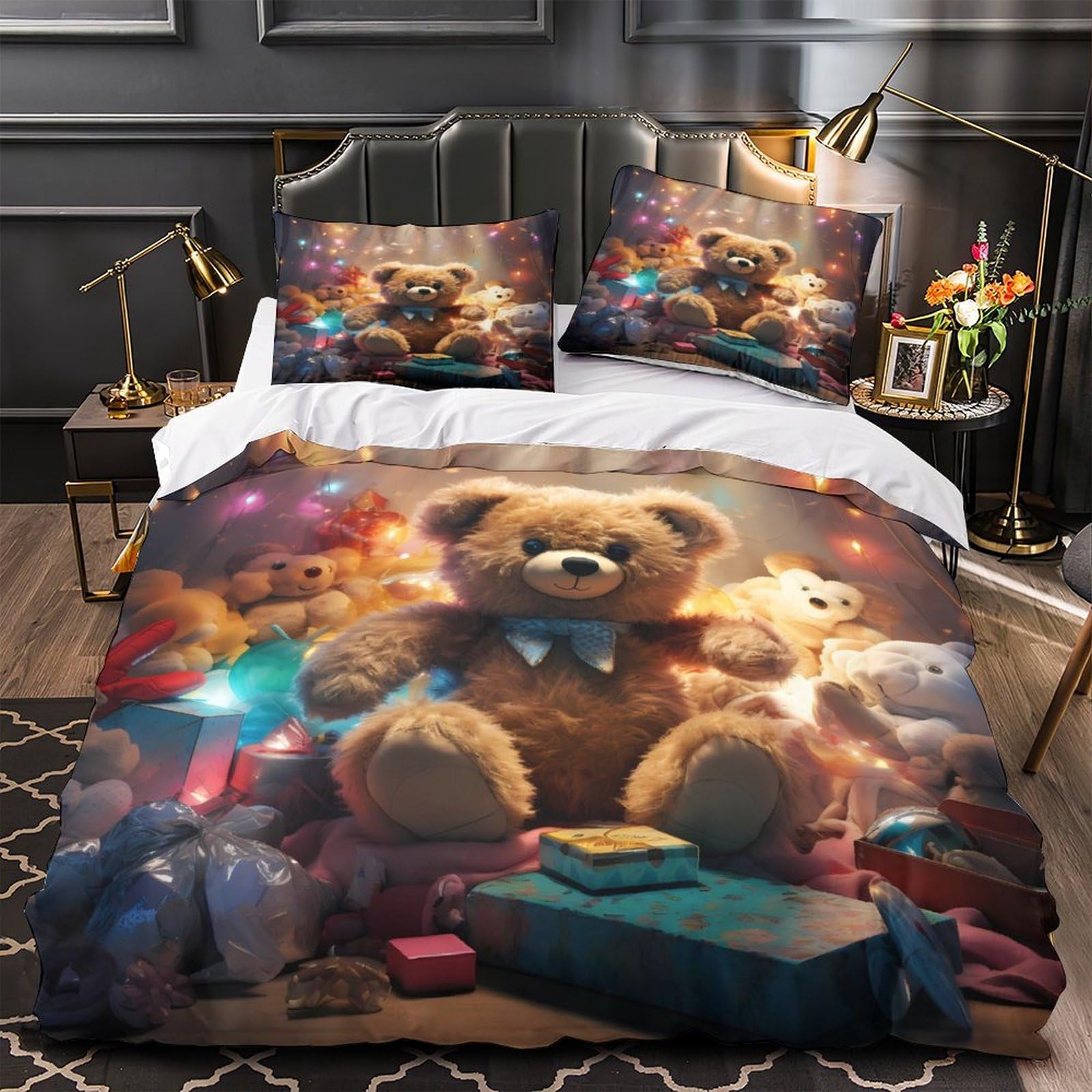 Parure de lit aventure de surf 3D en microfbre 260x220 cm