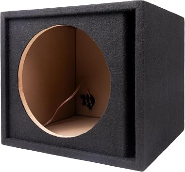 Maxxlink by Hifonics MBXP-112 12 Inch Single Ported Subwoofer Enclosure, Universal Fit Sub Box with UV Treated Carpet for in-Car Audio Systems, Black