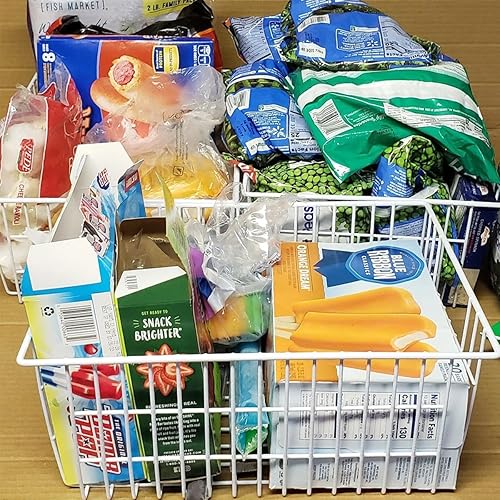 Miniatura 6 de LOSYHU Paquete de 3 cestas de almacenamiento de alambre grandes, cestas de despensa para el hogar, cestas de alambre para organizar, cestas de metal