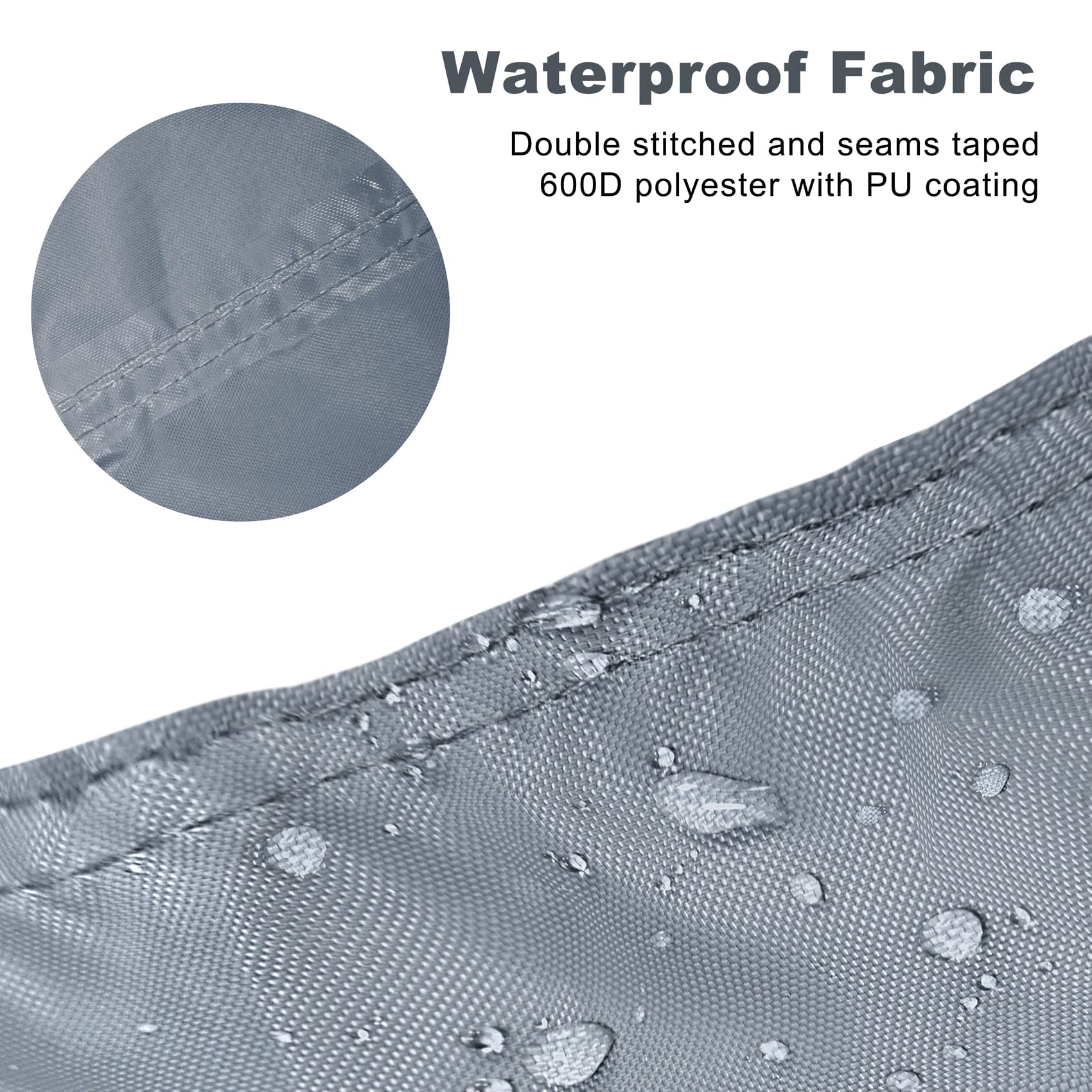 Housse imperméable pour moteur hors-bord 600D résistante à la décoloration pour moteur de bateau, Convient pour moteur 225-300 HP, Gris