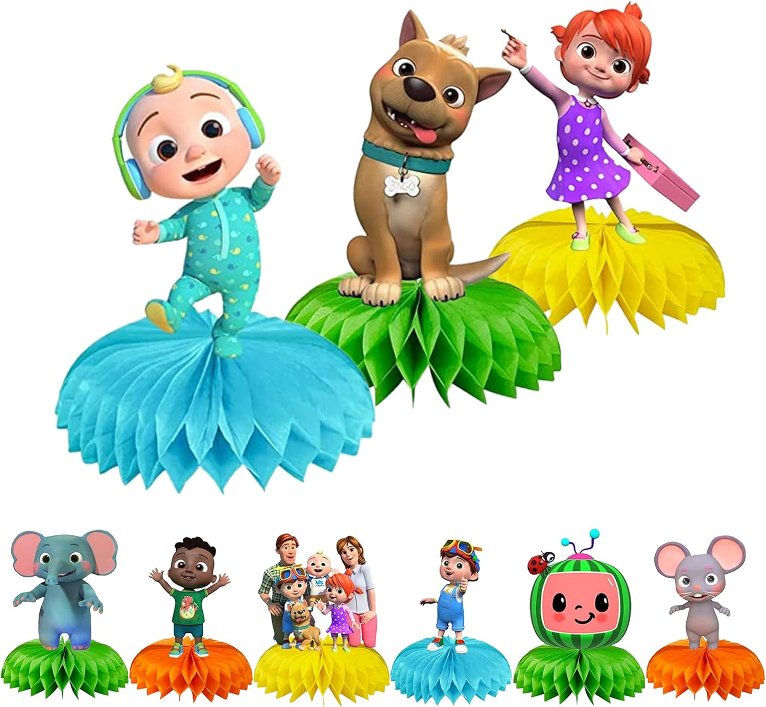 9PCS Cartoon Melon Centerpieces JJ Party