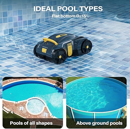 Miniatura 6 de VINGLI Aspiradora robótica inalámbrica para piscinas, limpiador automático de piscinas para piscinas sobre el suelopiscinas enterradas de hasta 40
