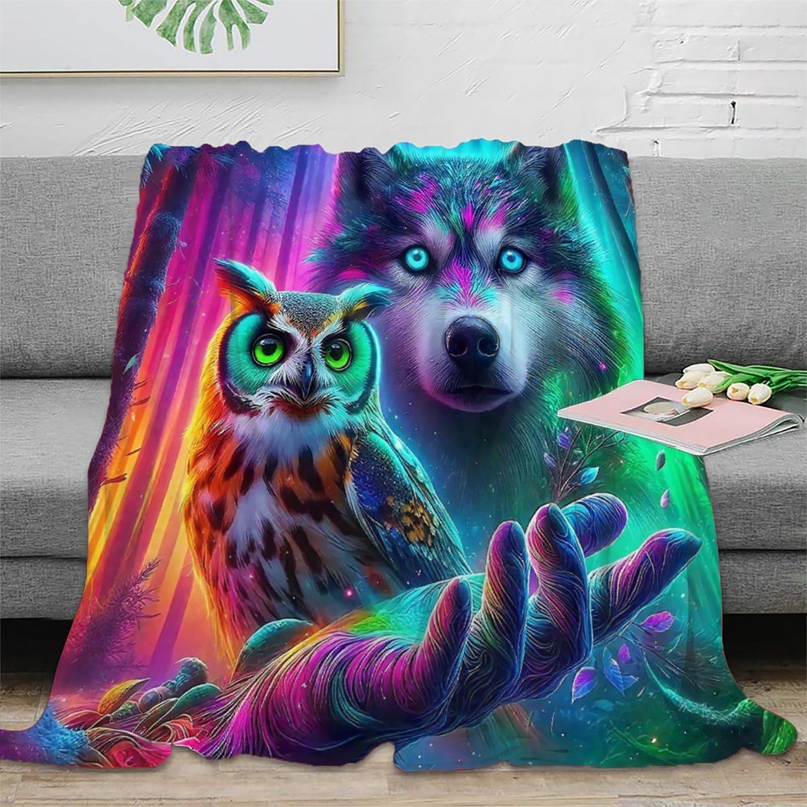 Couverture de lit en microfibre 3D Hiouf pour ne plus jamais avoir froid la nuit