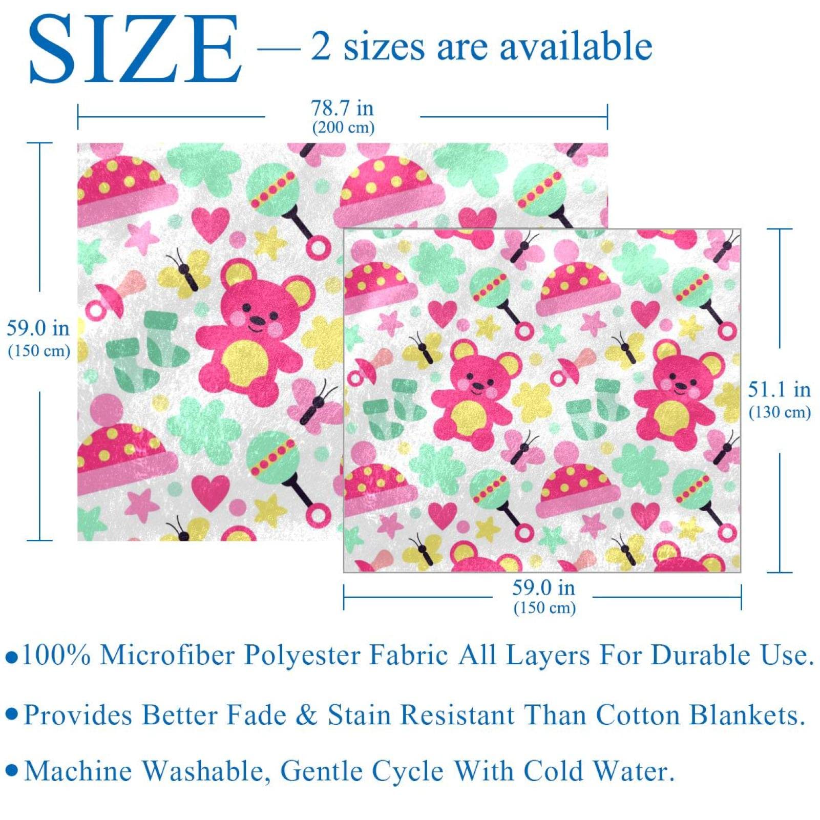 Fleece-Überwurfdecke, superweich, luxuriös, Baby-Socken