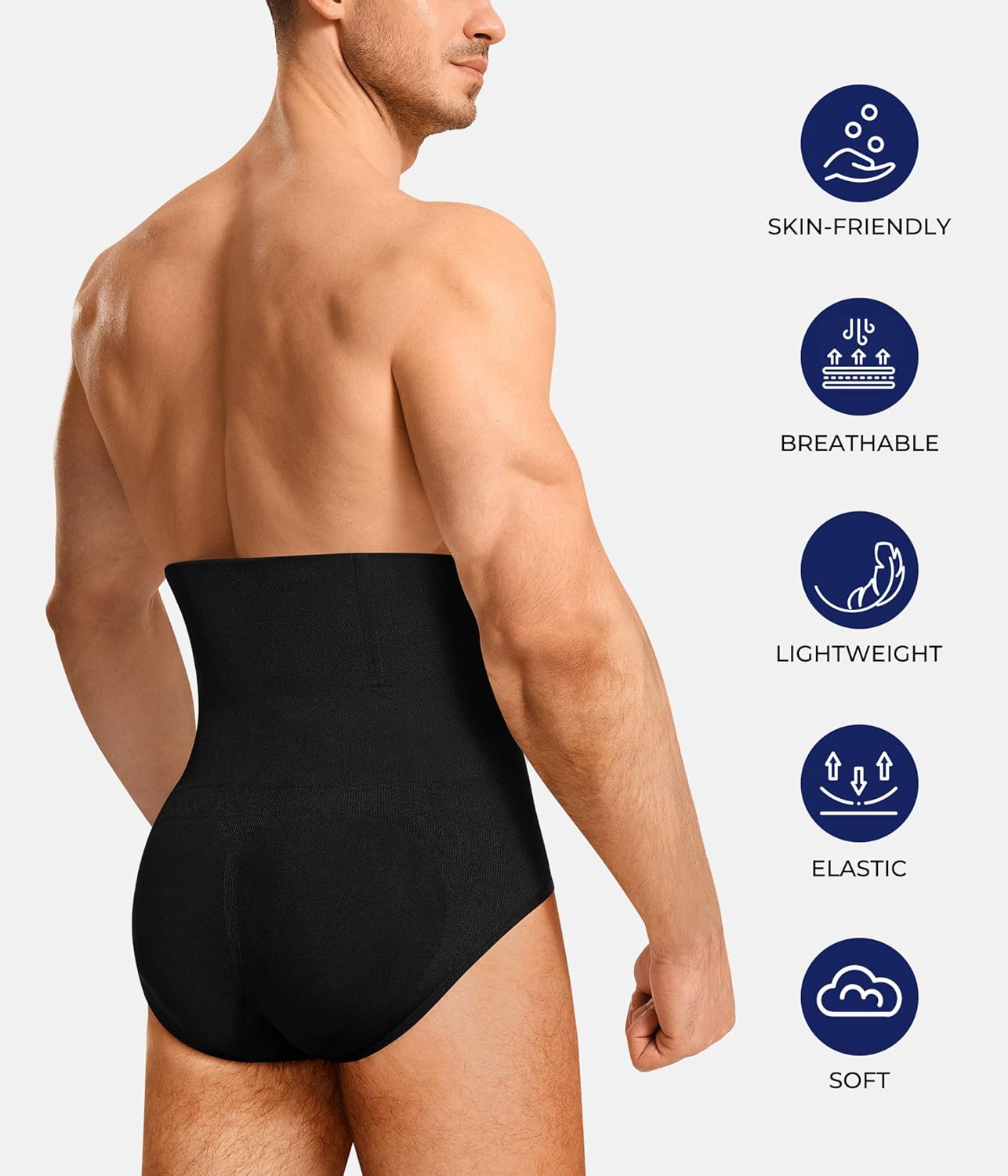 TAILONG Men Shapewear Tummy Control Shorts Slimming Body Shaper Compression Underwear Belly Girdle Briefs Boxer - Image 4