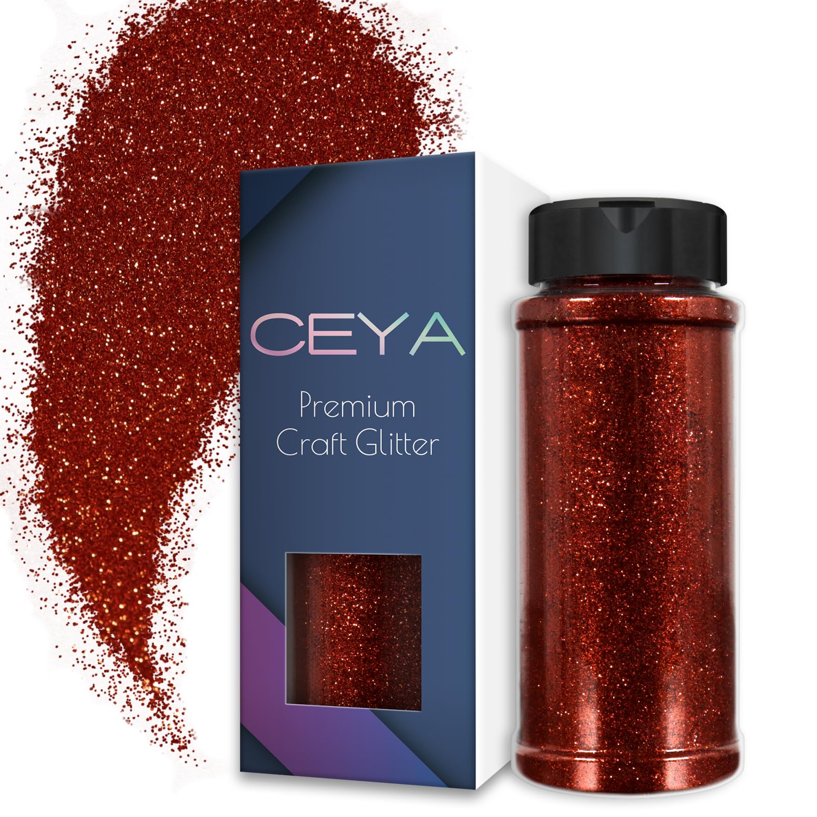 Ceya 100 g ultra drobny brokat w proszku ceglany czerwony brokat 1/325.1 cm 0,2 mm do slime żywica epoksydowa rzemiosło kubek biżuteria zdobienia paznokci festiwal makijaż scrapbookbook malarstwo