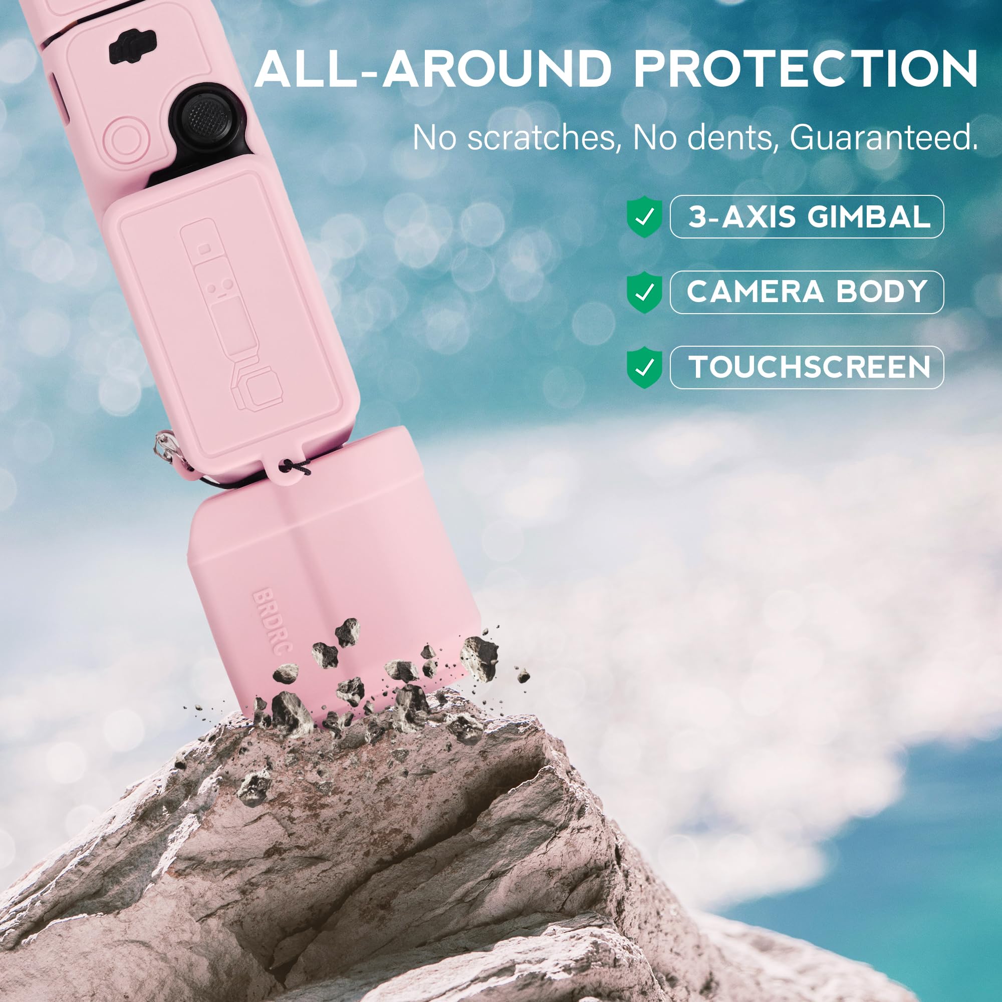 Coque Silicone Pour DJI Osmo Pocket 3 - Protection Anti-chute, Antidérapante, Noire