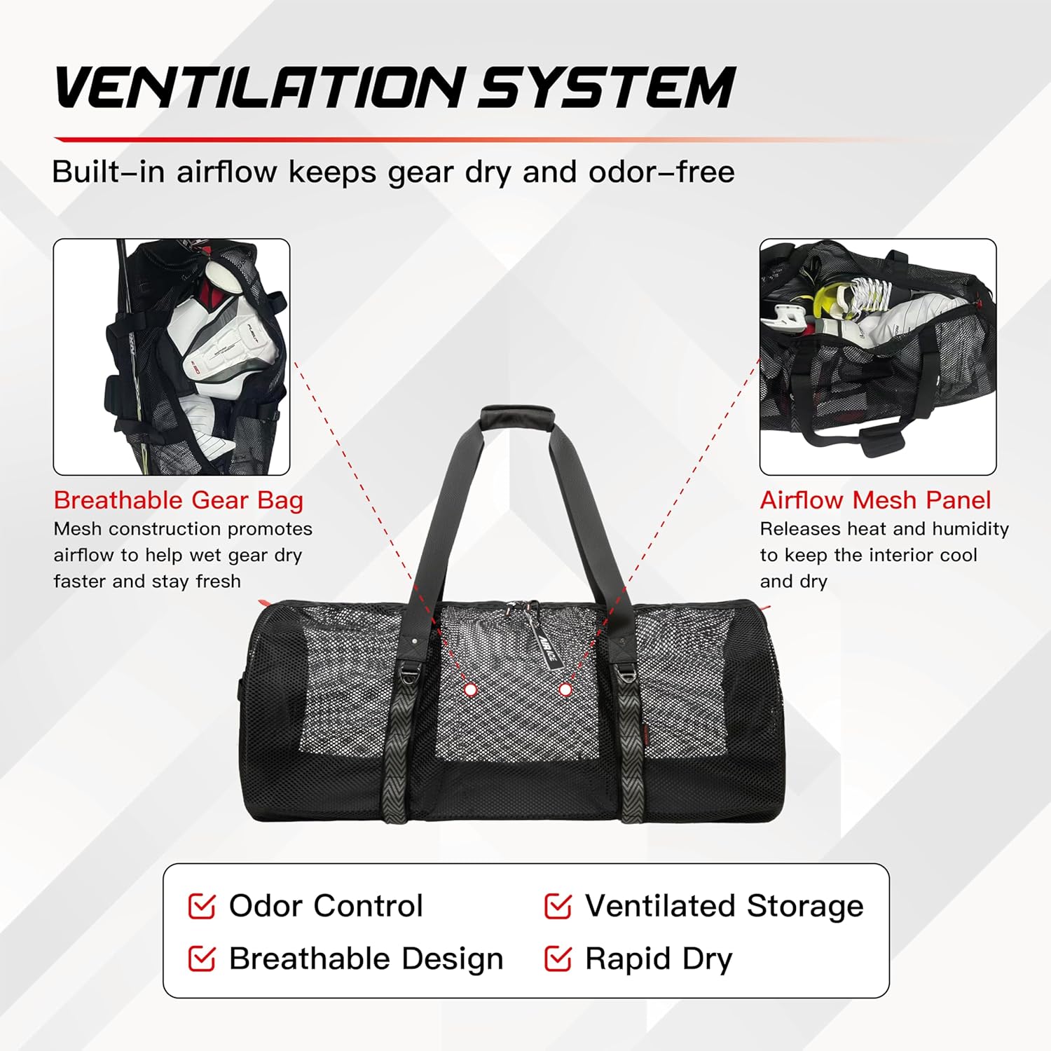 TRAILKICKER Premium Foldable & Durable Extra-Large Sports Equipment Bag – Perfect for Sports Gear Storage, Basketball, Football, Soccer, Rugby, Hockey