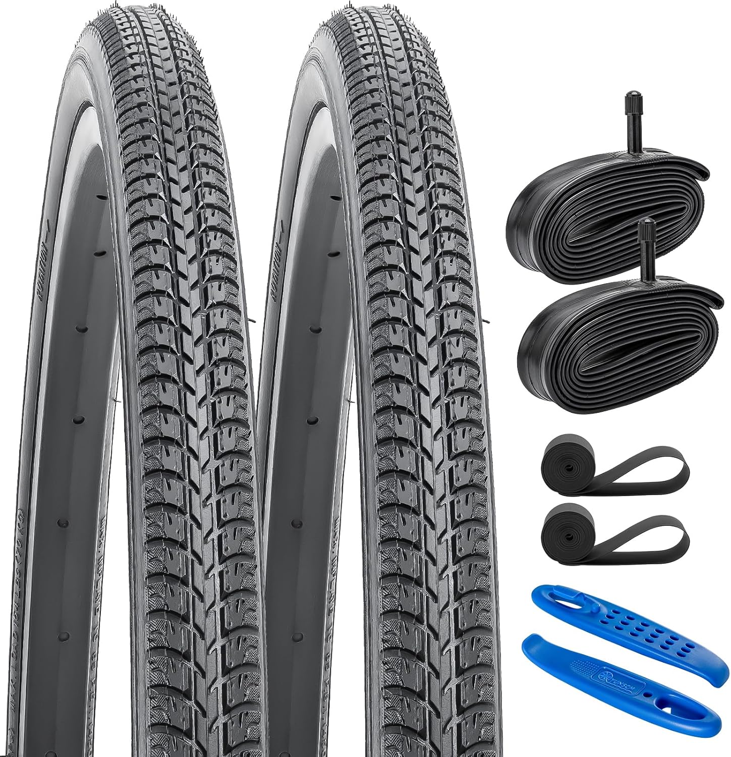 YUNSCM 2-PCS 26x1 3/8 (37-590) Road Bike Tires Compatible with 26 x 1 3/8 26x1 3-8 Bike Bicycle Tires