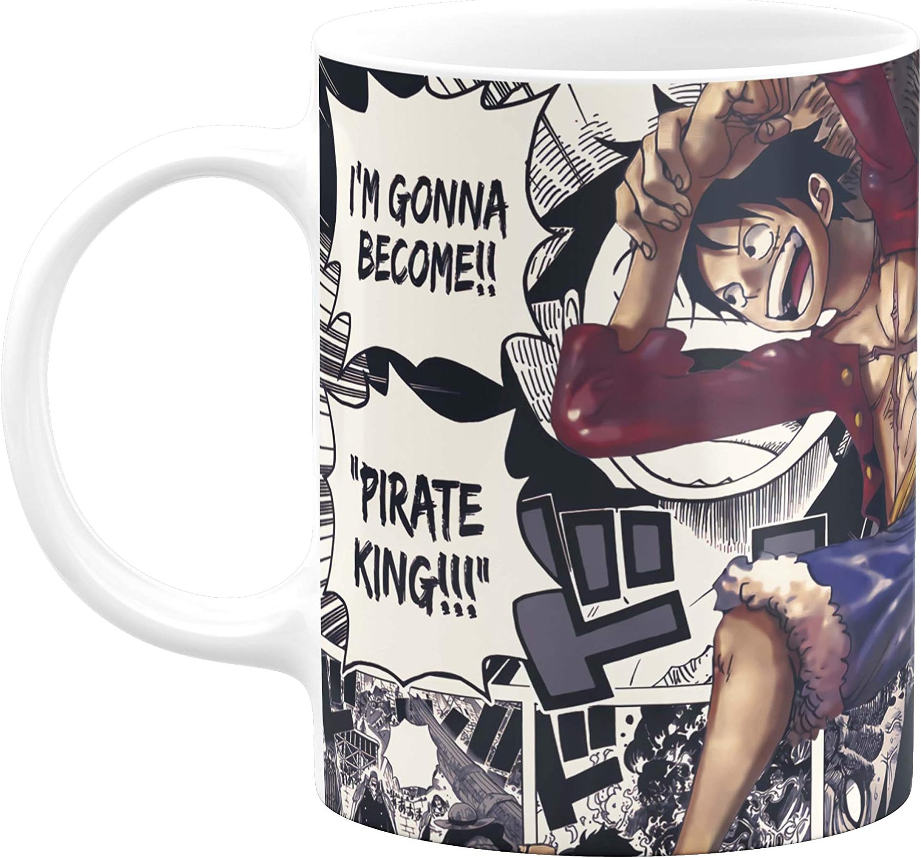 One Piece Luffy Anime #684 Ceramic Coffee Mug (White), 325 Milliliter - 325 Ml