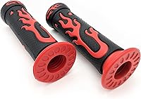 Vista 14 de HTTMT- (7/8" BOTH SIDE) Universal ATVs & PWC Rubber Comfort Grips- [Red] Compatible with 7/8" BOTH SIDE Motorcycle Hand Grips
