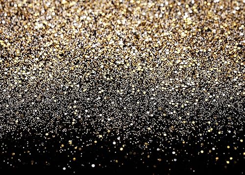 Miniatura 1 de SJOLOON Telón de fondo negro y dorado con puntos dorados, telón de fondo de vinilo para fotografía, fondo de astronacto vintage para fiesta de