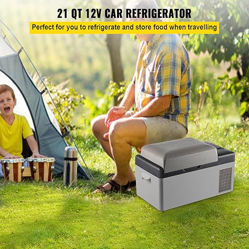 Miniatura 2 de Happybuy Refrigerador portátil de 20 litros, 12 voltios con control de aplicación (-468), para camping, viajes, pesca y al aire libre