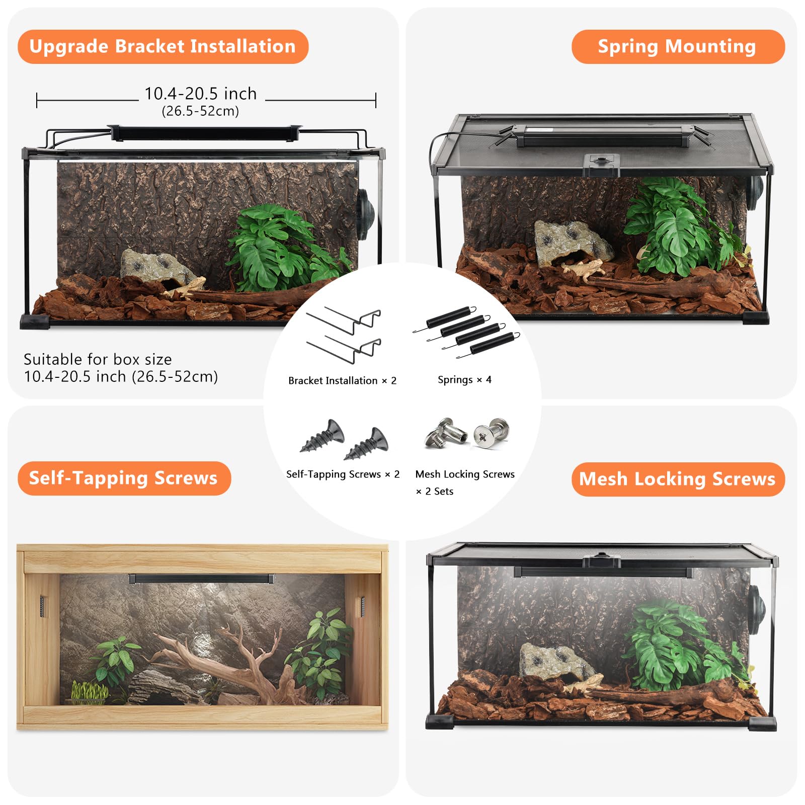 Curated visual reference: Visual Reference: Snapklik Com Aiieim 11 Inch Led Uvb Reptile Light Fixture