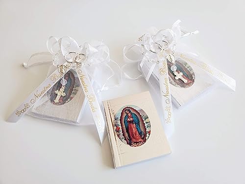 Famiworths12 ORGANZAS RECUERDOS PARA BODA. LIBRITOS DE REZO VIRGEN DE GUADALUPE. REGALITOS