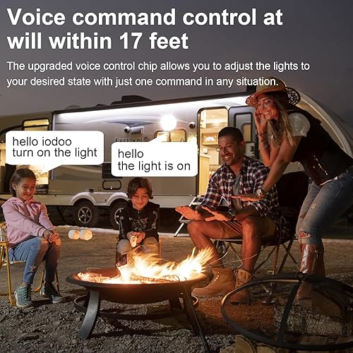 Miniatura 2 de Luz de campamento recargable de 10000 mAh con control de voz - 4000LM 3000K4500K6500K linterna LED portátil, IPX4 impermeable para campamento,