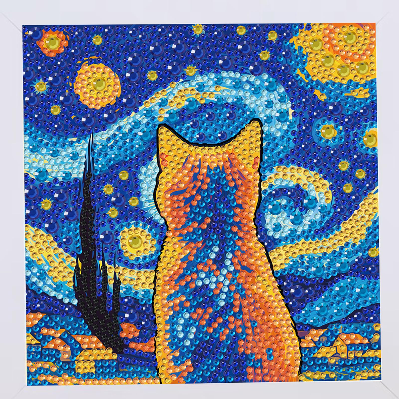 Hlyldl Picture 11 Animal Diamond Painting Kits For Adults 5D Elephant Cow Diamond Art Kit Paint By Number For Beginners,Gem Painting Bedroom For Home Wall Decor Gifts 18X18cm (,18X18cm)