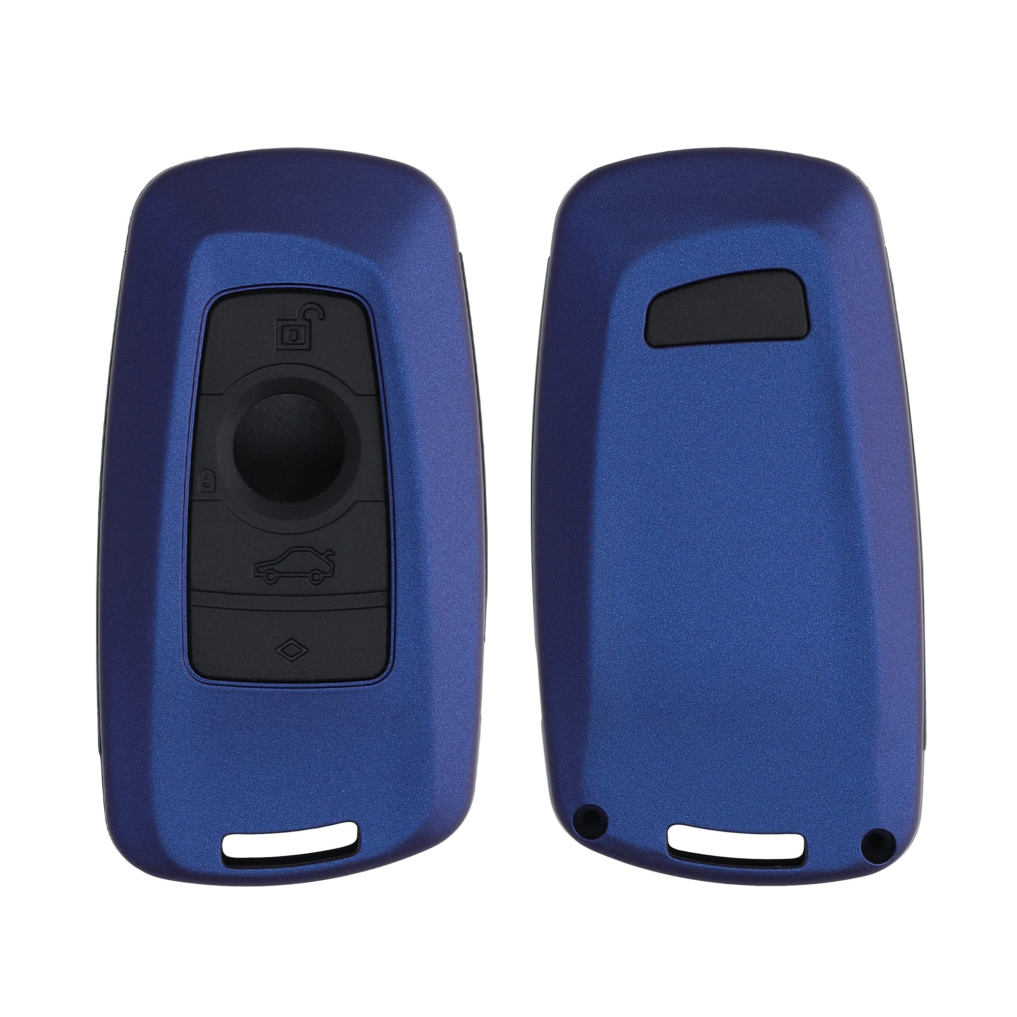 Kwnobile BMW Schlüssel Hülle - Keyless Go Cover Blau-Schwarz
