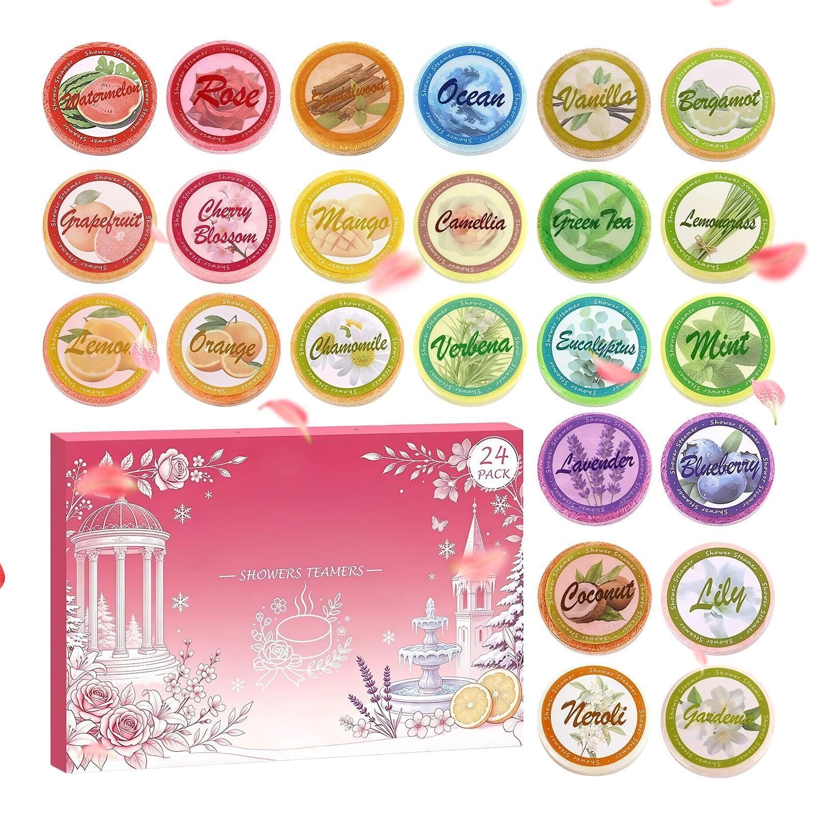 Difusores de Ducha Adviento Navidad Calendario de Cuenta Atrás 24 Días