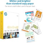 HP Printer Paper 8.5x11 AllInOne 22 lb 5 Ream Case 2500 Sheets 96 Bright Made in USA FSC Certified Copy Paper HP Compatible 207000C