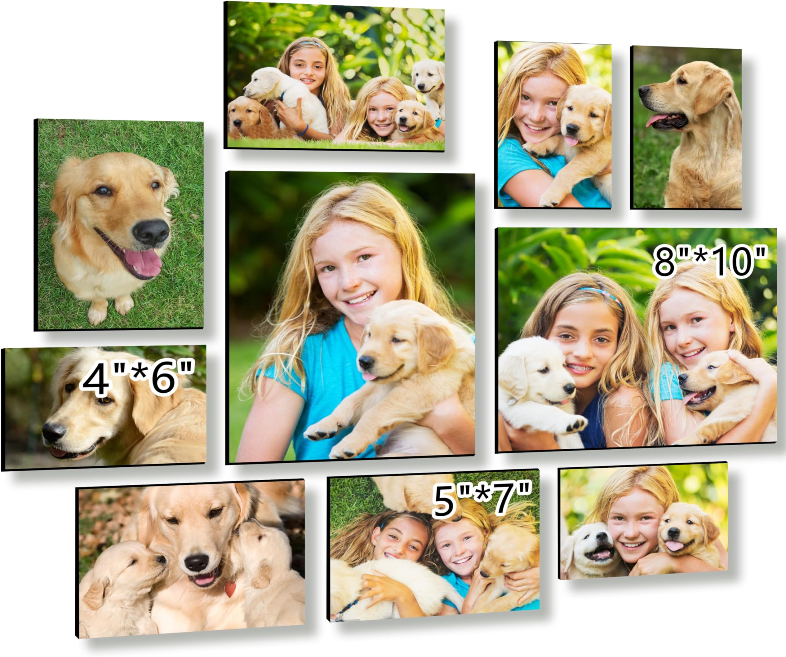 JOXOFO Custom Photo Tiles Personalized Peel and Stick Picture Frames Mix Tiles for Collage Wall Decor Storyboards Photo Prints Gift for Family and Friends 10pcs
