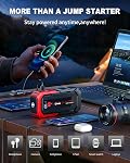 Portable Car Jump Starter,6000A Battery Booster Pack with Jumper Cables LED Lights Car Battery Jump Starter 12V Car Booster Jump Starter