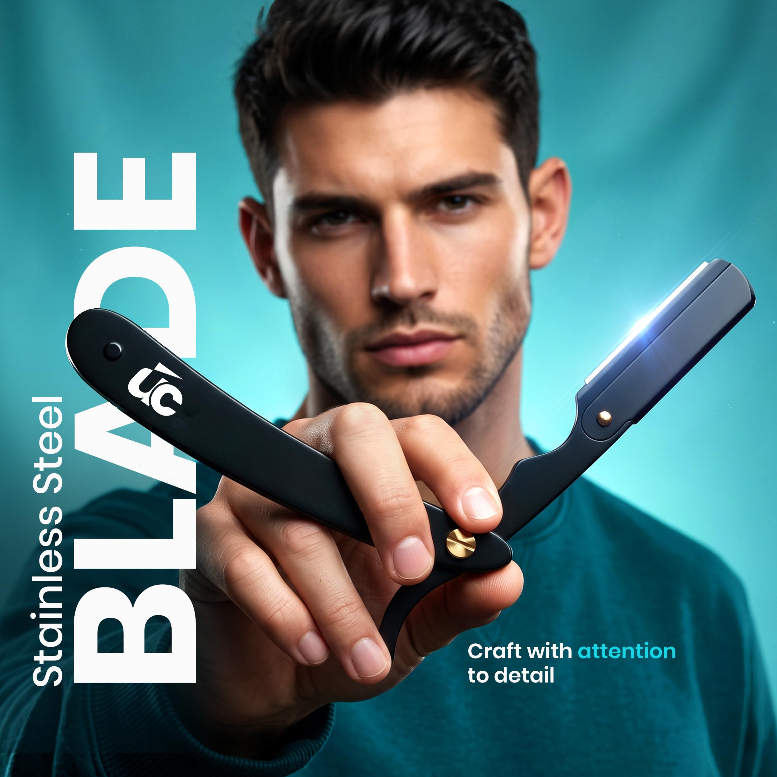 IronEdge Barber Razor - 100 Blades, Professional Shave -5