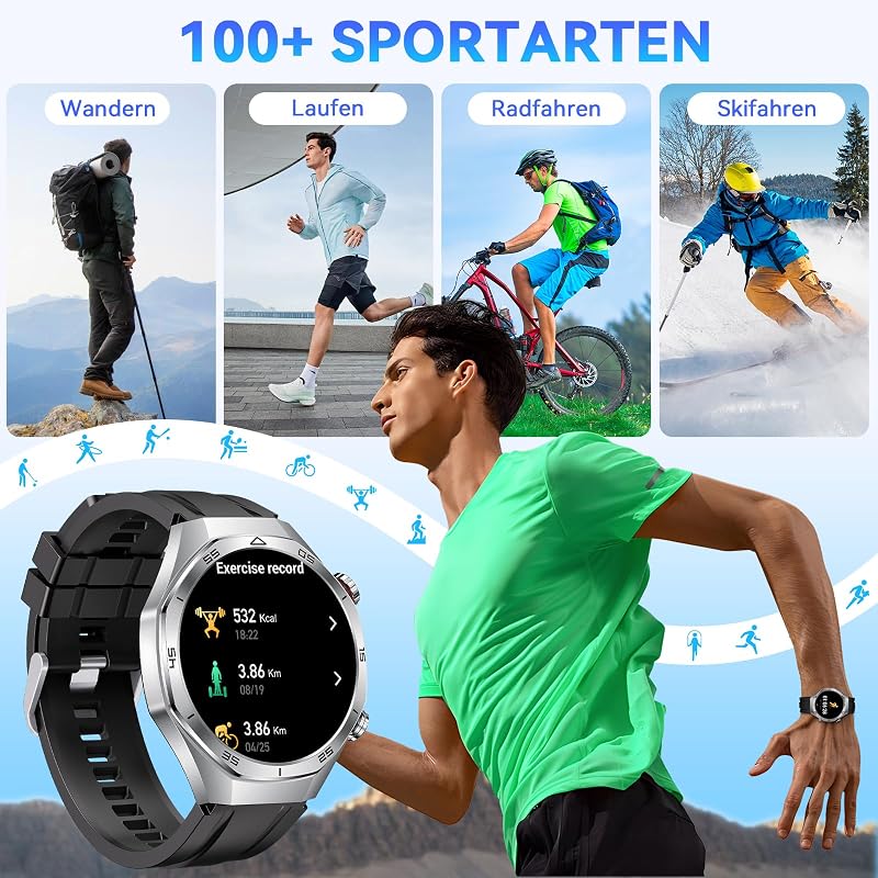 MEGALITH Okosóra Férfiaknak 1.52" IP67 Vízálló Fitness Óra - Lépésszámláló Aktivitásmérő Sport Okosóra Ezüst Android és iOS Kompatibilis
AI