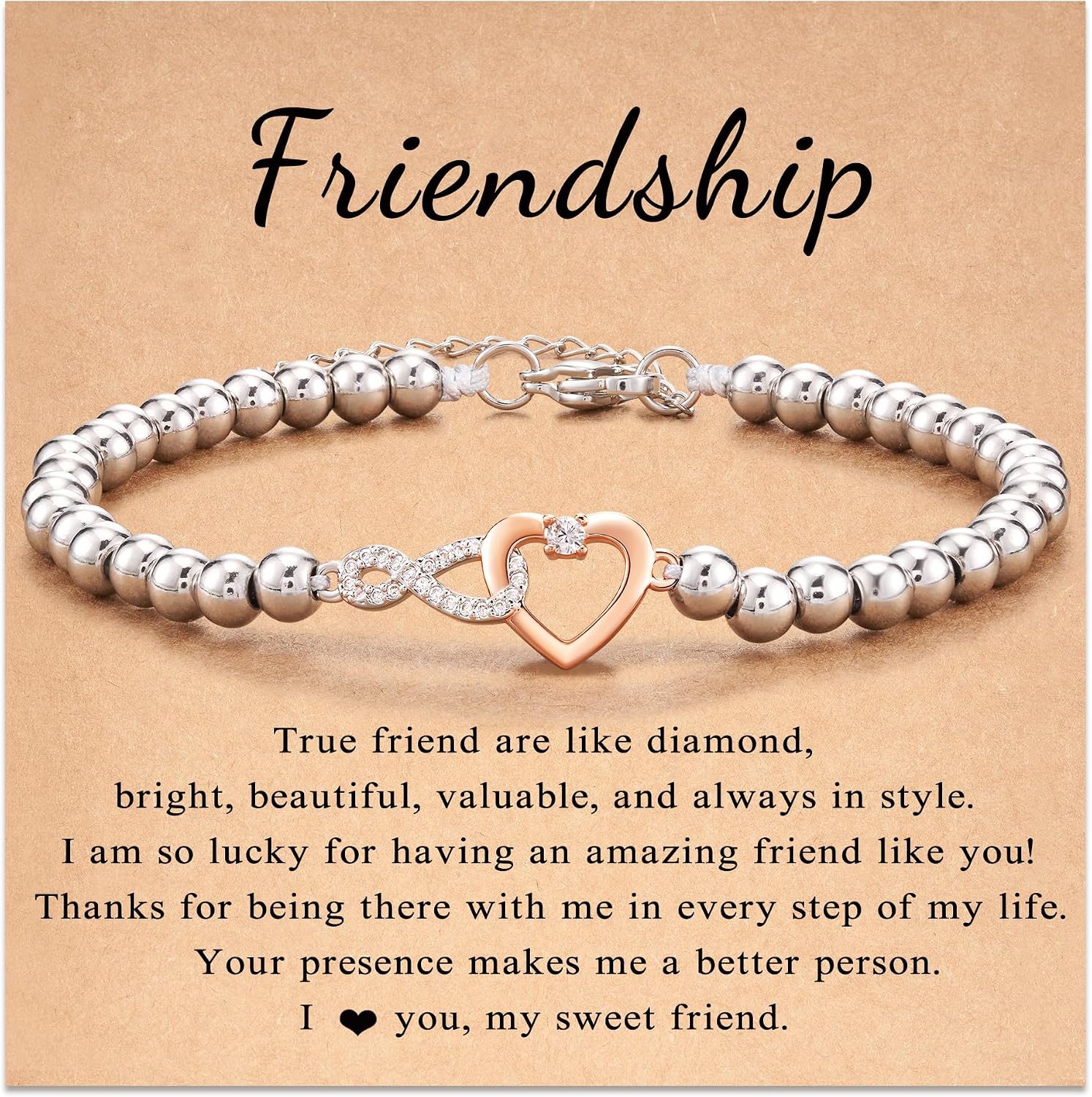 Sisters Bracelet for 3 Personalized Best Friend Bracelet Heart Bracelet in Stain