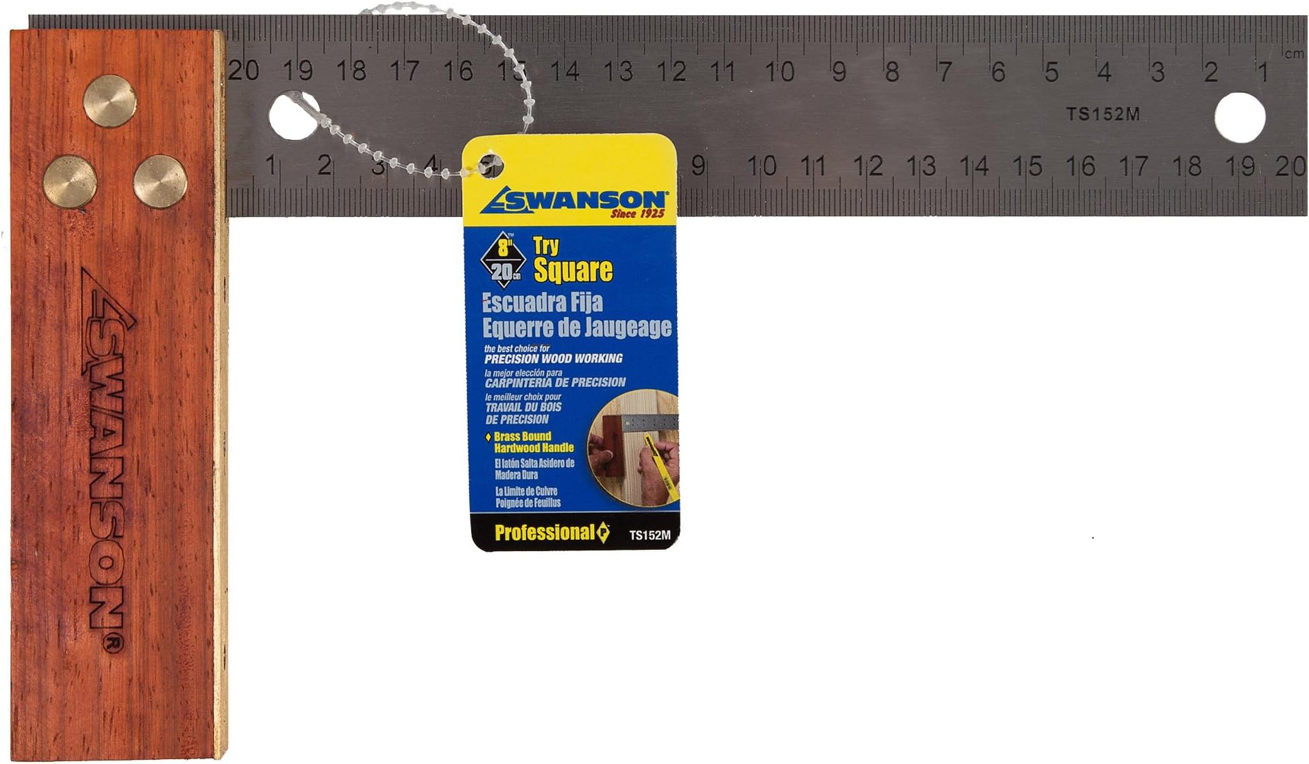 Tool TS152M 20 cm Try Square w/Hardwood Handle