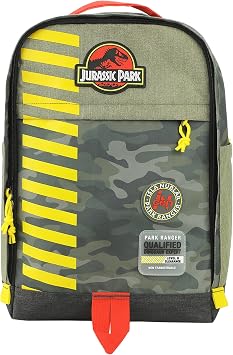 Bioworld Jurassic Park Logo 16" Tan & Camo Backpack