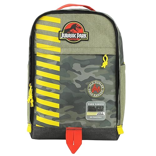 Bioworld Jurassic Park Logo 16" Tan & Camo Backpack