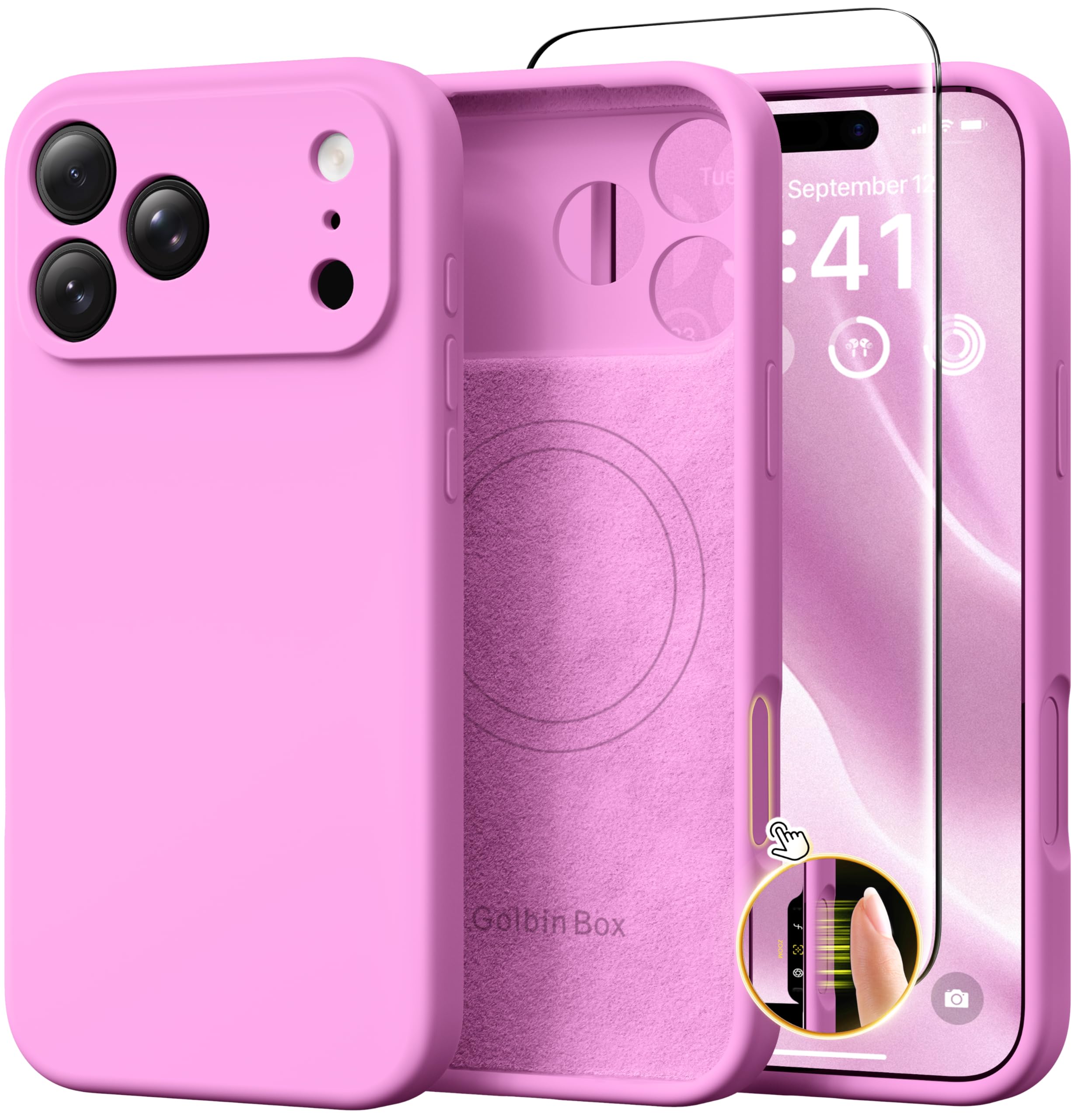 GolbinBox Magnetic for iPhone 18 Pro Case/17 Pro Case, Cherry Blossom
