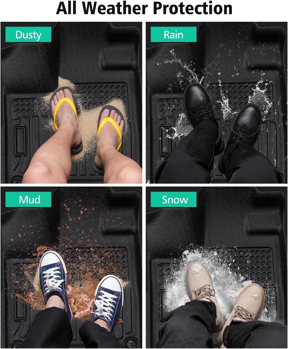 Car Floor Mats for Honda Odyssey: 2018-2026 Cargo Liner, Mini Passenger Van Accessories, All Weather 1st 2nd 3rd Row Rubber Floor Trunk Carpet for Odyssey 2018 2019 2020 2021 2022 2023 2024 2025 2026 - Image 8