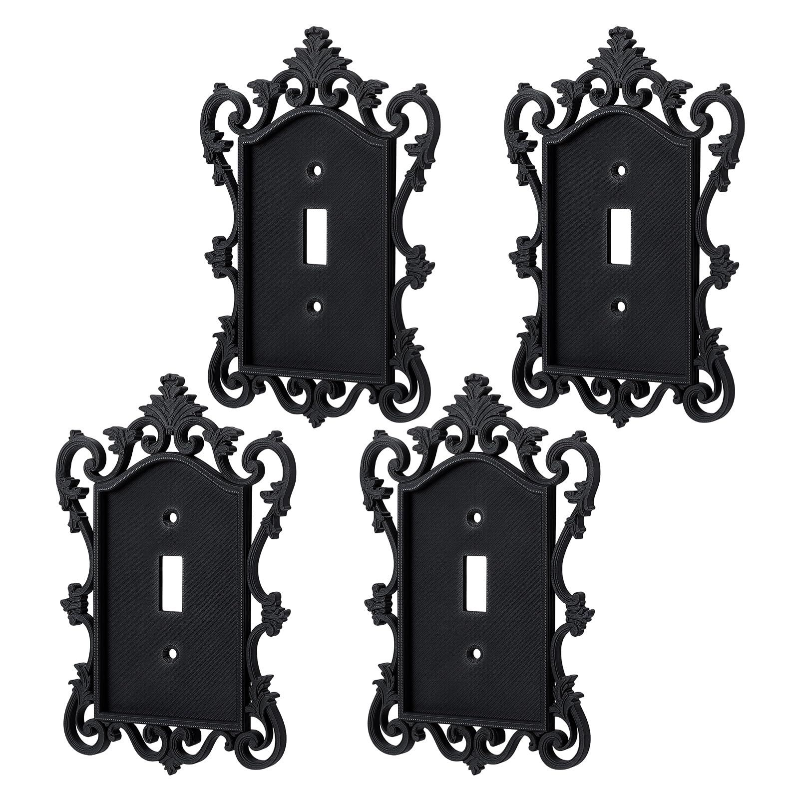 4 piastre di copertura per interruttori della luce, stile vittoriano, gotico, antico, per interni, da parete, accessori per cucina, casa, ufficio, decorazione (interruttore singolo)